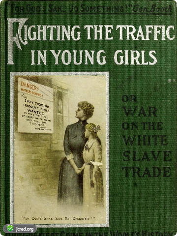Green cloth cover of Fighting the Traffic in Young Girls, 1910