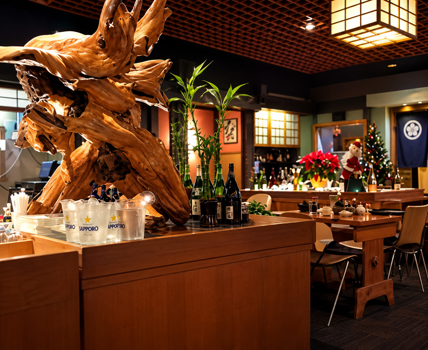 Interior of Miraku restaurant