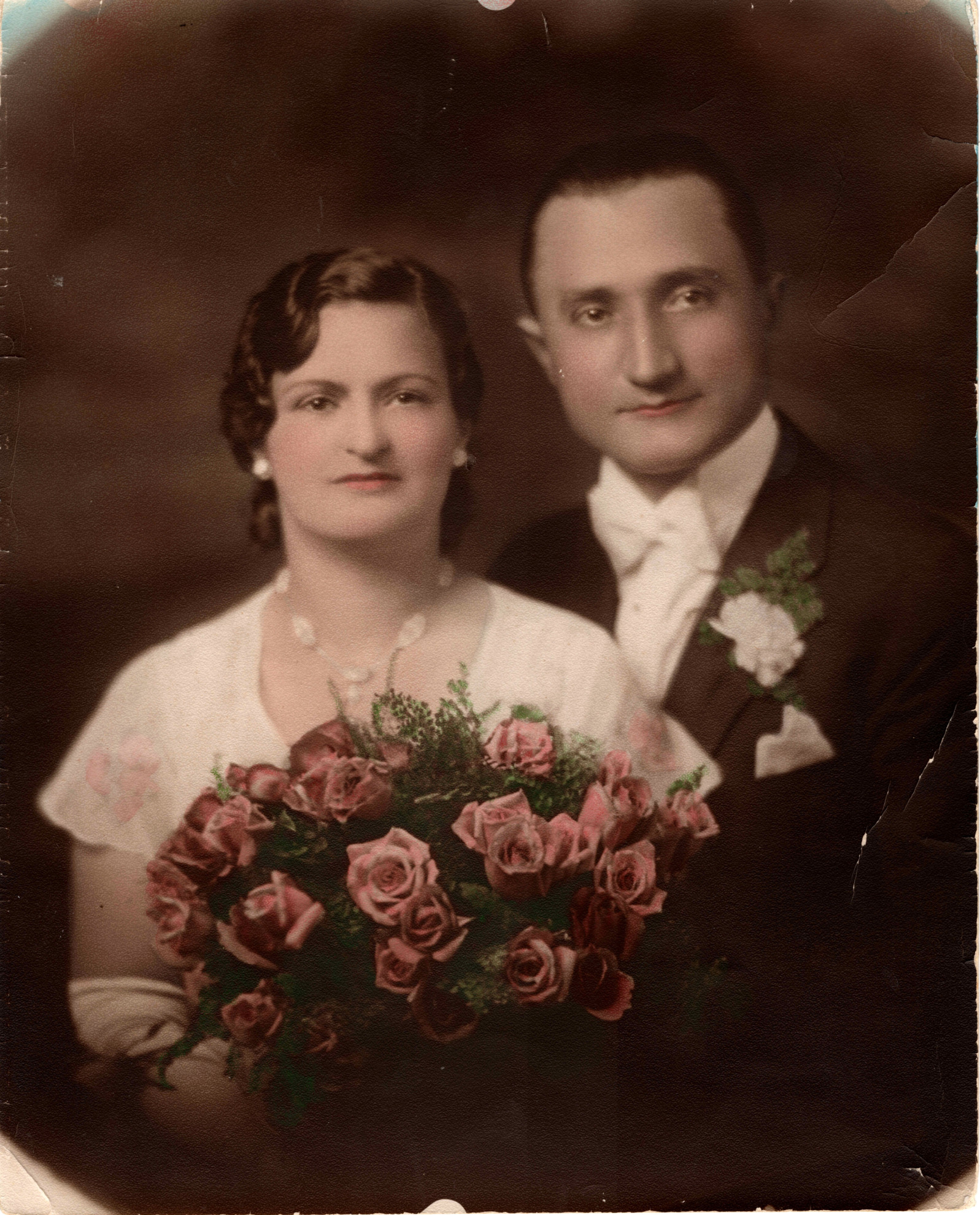 Sarah Davi and Charles Negro on their wedding day in 1931